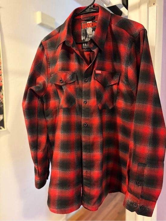 DIXXON Other - DIXXON Red and Black Plaid Casual Button-Down Shirt